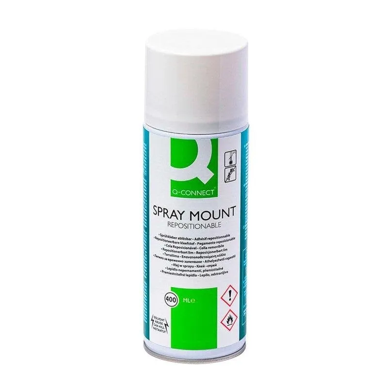 Colla a Spruzzo Reposizionabile Q-Connect Quick Mount 400 ml - immagine 1