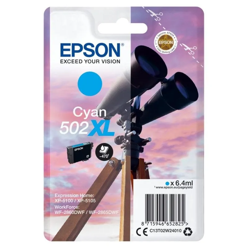 Cartuccia per Cartuccia Epson 502XL Ciano Alto Rendimento - immagine 1