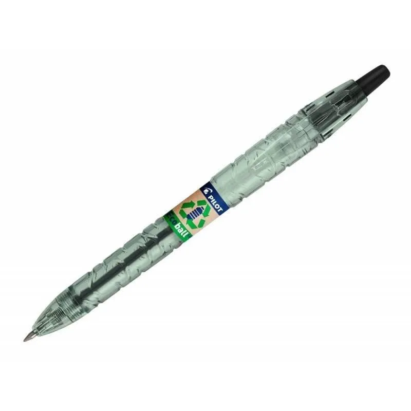 Bic Ecoball - Pennino a Sfere Retrattile con Inchiostro a Olio. 86% di Plastica Riciclata. Nero - immagine 1