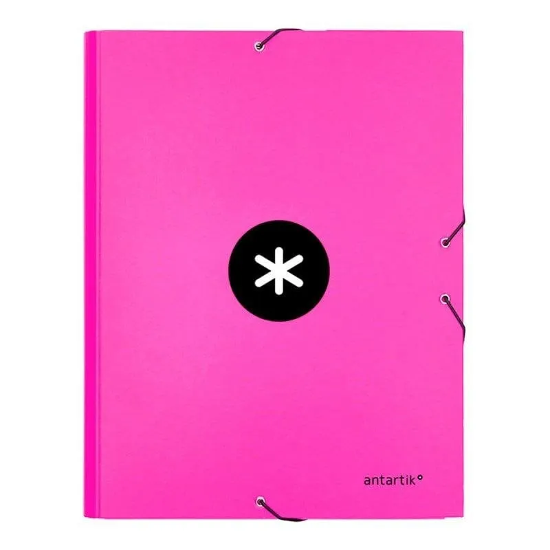 Cartella Scolastica A4 Antartik 3 Sostegni Elastico Fucsia - immagine 1