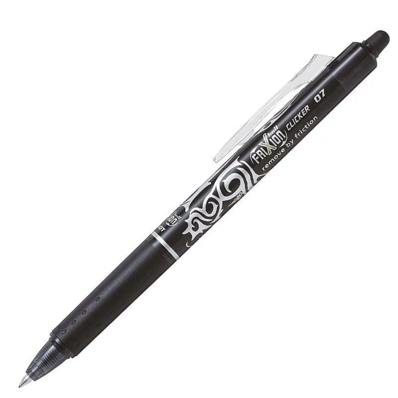 Penna Pilot Frixion Ball Clicker 0.7 mm Cancellabile Ricaricabile Grip Anti Fatica Nero - immagine 1