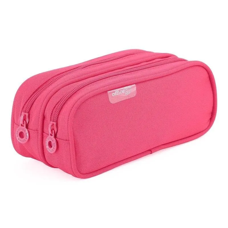 Officebox Colorline - Custodia Doppia con Chiusura Lampo Fucsia - immagine 1