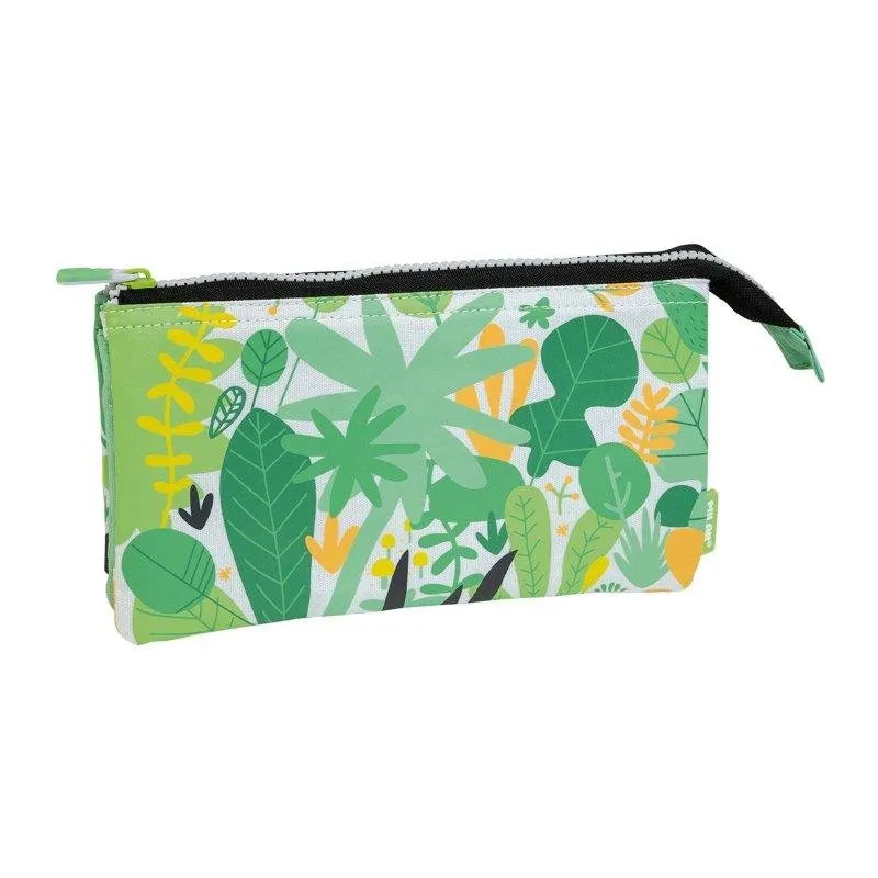 Milan Hide & Seek - Astuccio Scolastico Porta-Tutto 5 Compartimenti Verde - immagine 1