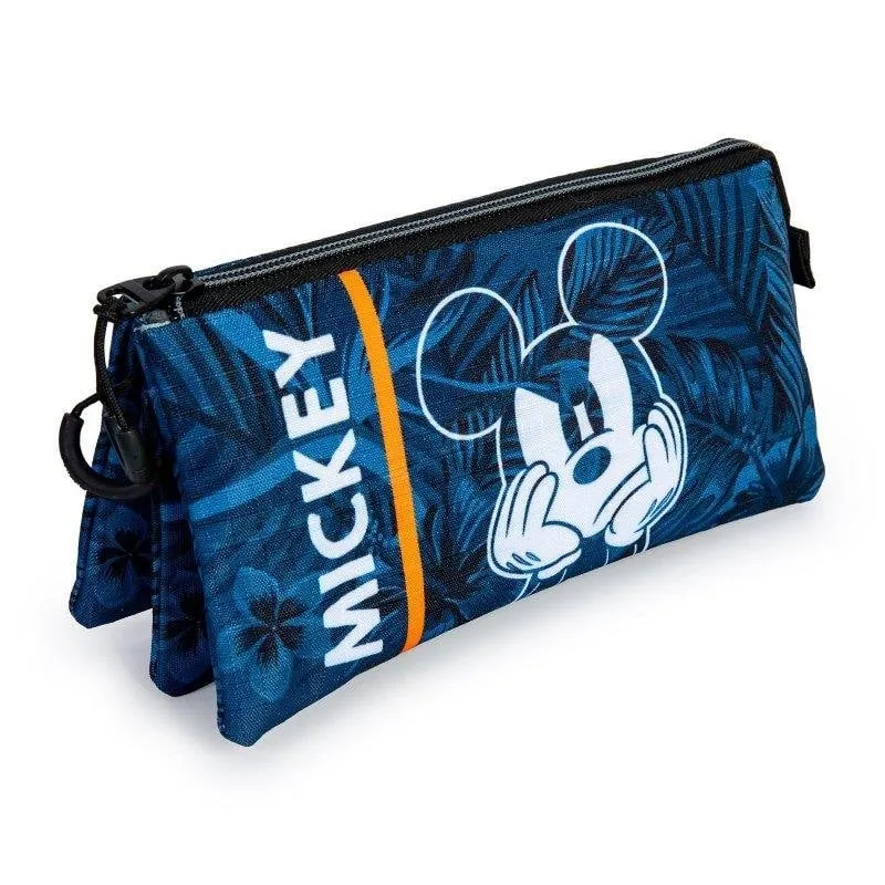 Astuccio Scolare Triplo Portatodo Karactermania Mickey Mouse Blu - immagine 1