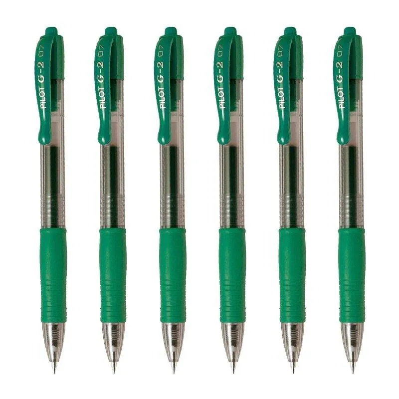Penna Pilot G-2 0.7 mm Verde Set di 6 - immagine 1