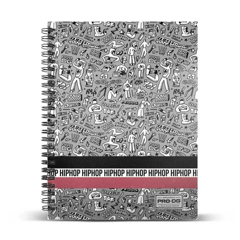 Quaderno Pro-dg Hip Hop A5 120 pagine Quadrettato 5 mm 6 fori - immagine 1