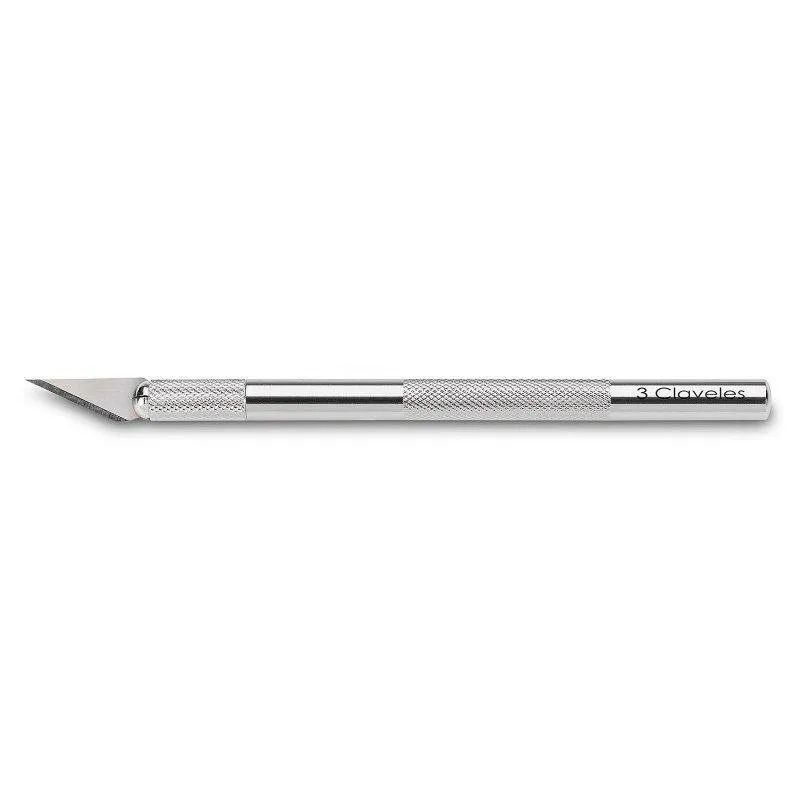 Cutter Scalpello Professionale 3 Claveles in Alluminio per Taglio di Precisione - immagine 1