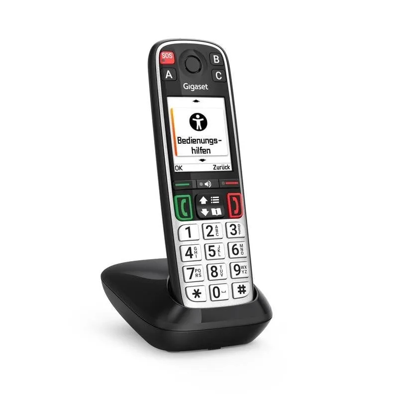 Telefono Gigaset EASY 500 DECT/Analogo Senza Fili Nero/Argento - immagine 1