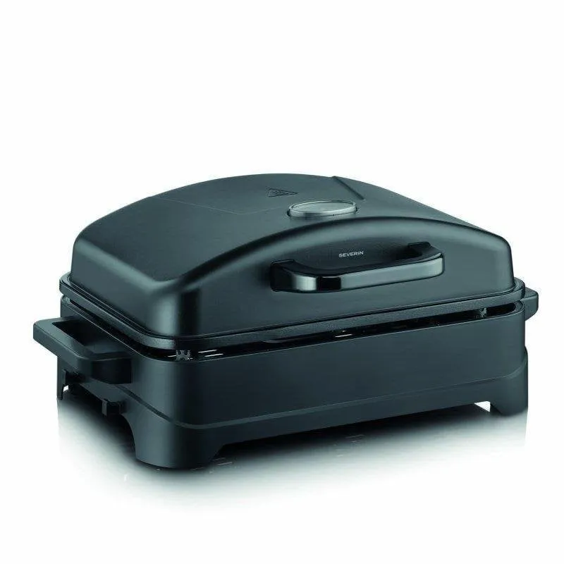 Barbecue elettrico Severin 8597 con coperchio 2300W superficie 45x30cm rivestimento ceramico - immagine 1
