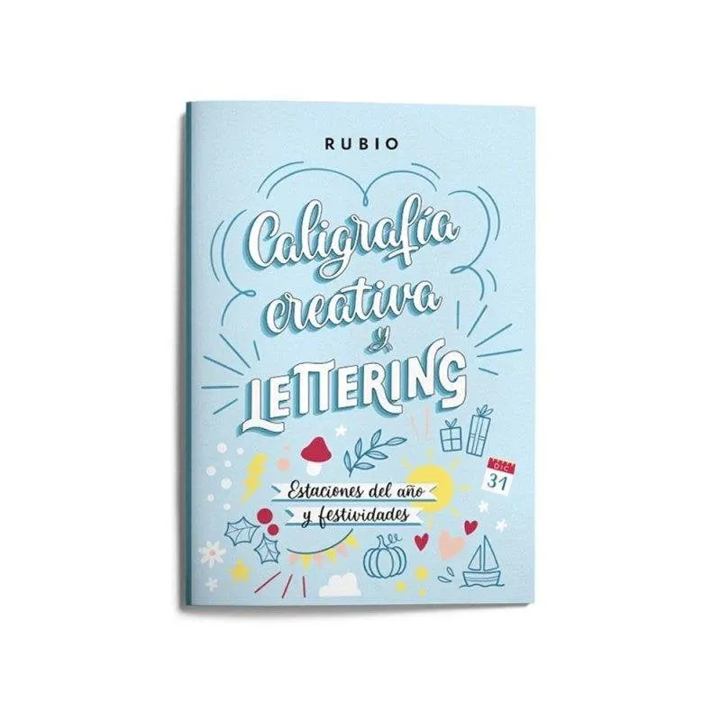 Quaderno da Colorare Rubio Calligrafia Creativa e Lettering Azzurro - immagine 1