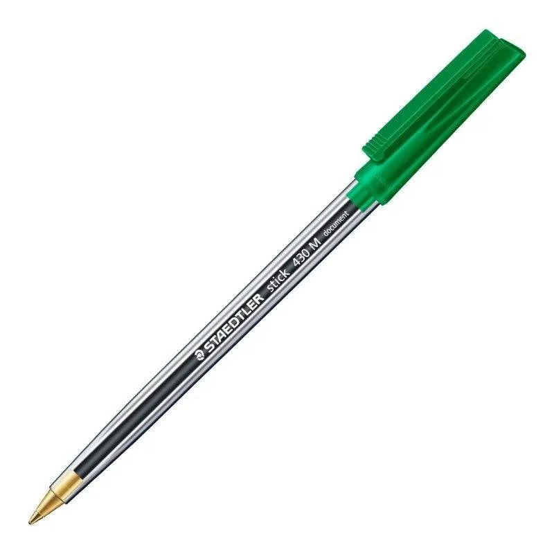 Penna Staedtler Stick 430 Punta Media Verde - immagine 1