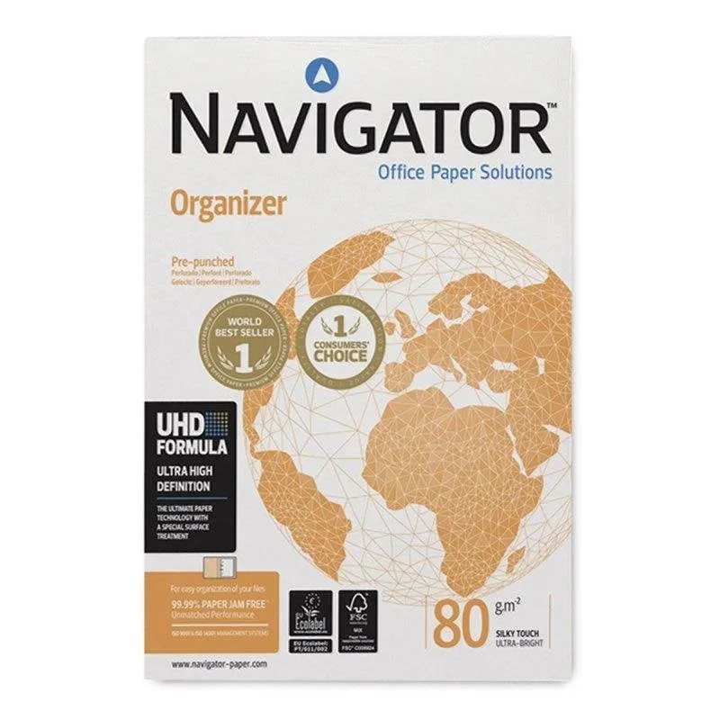 Carta Navigator Nav-80-4t A4 80g 500 Fogli 4 Perforazioni - immagine 1
