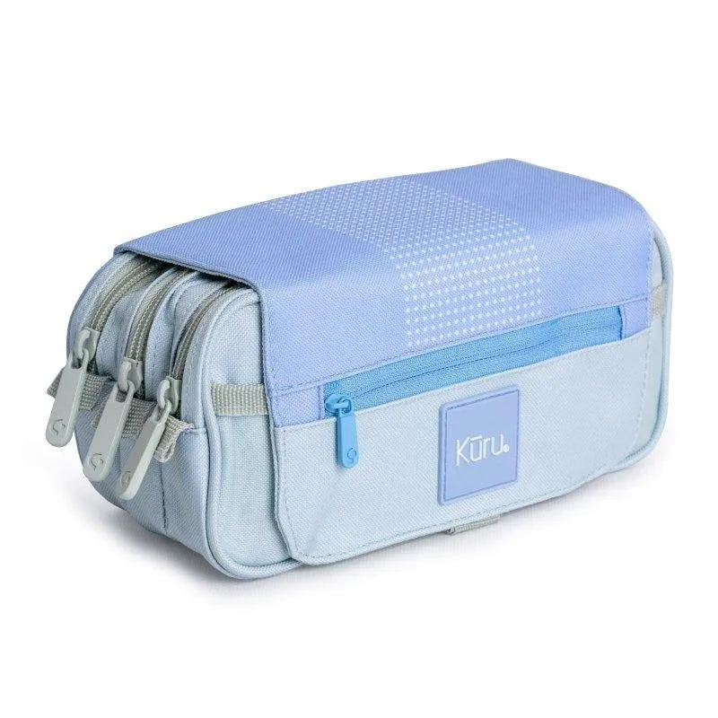 Portadocumenti triplo Grafoplás Kuru24 blu con aletta per materiale scolastico - immagine 1