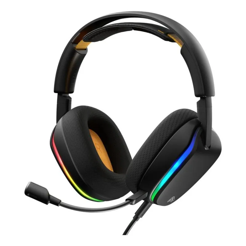 Cuffie Glorious GHS Eternal RGB cablate USB-C gaming microfono rimovibile RGB nero - immagine 1