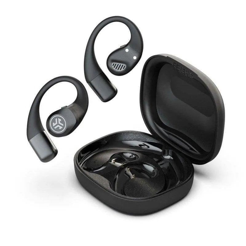 Auricolari JLab Epic Open Sport wireless Bluetooth 5.4 con cancellazione rumore, LDAC e ricarica wireless, neri - immagine 1