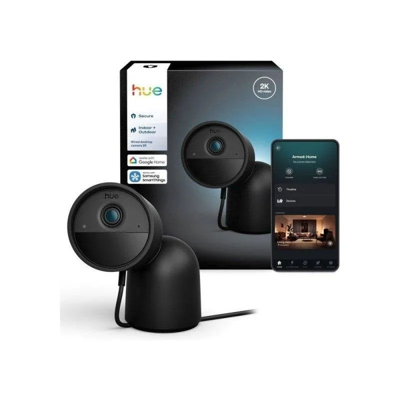 Videocamere di sorveglianza Philips Hue Secure 2K Visione Notturna Interno ed Esterno Audio Bidirezionale - immagine 1