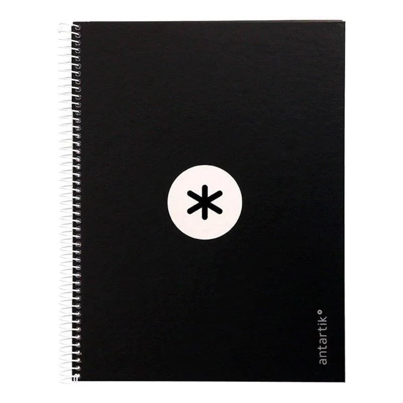 Quaderno Antartik A4 copertina rigida nero con banda colorata - immagine 1