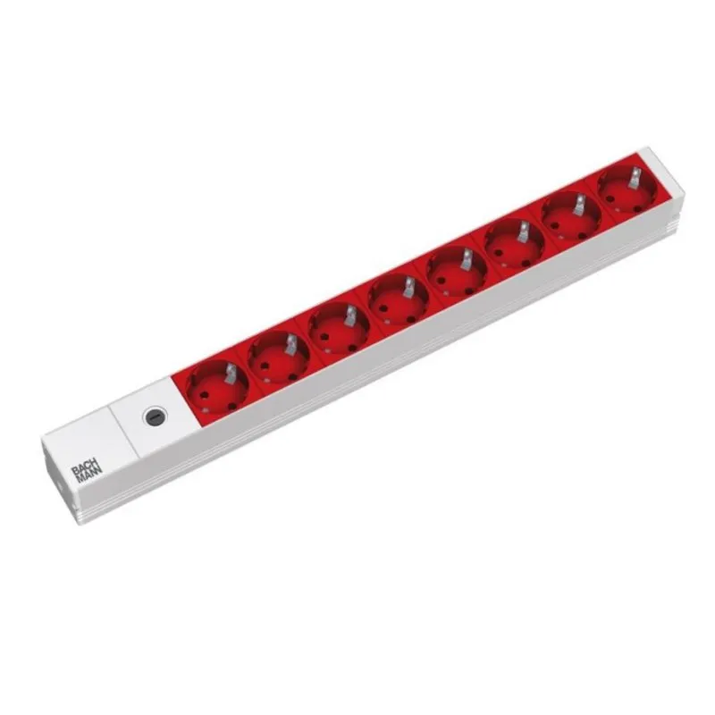 Multipresa Bachmann 8 prese 2 m interno alluminio IP20 senza spina - immagine 1