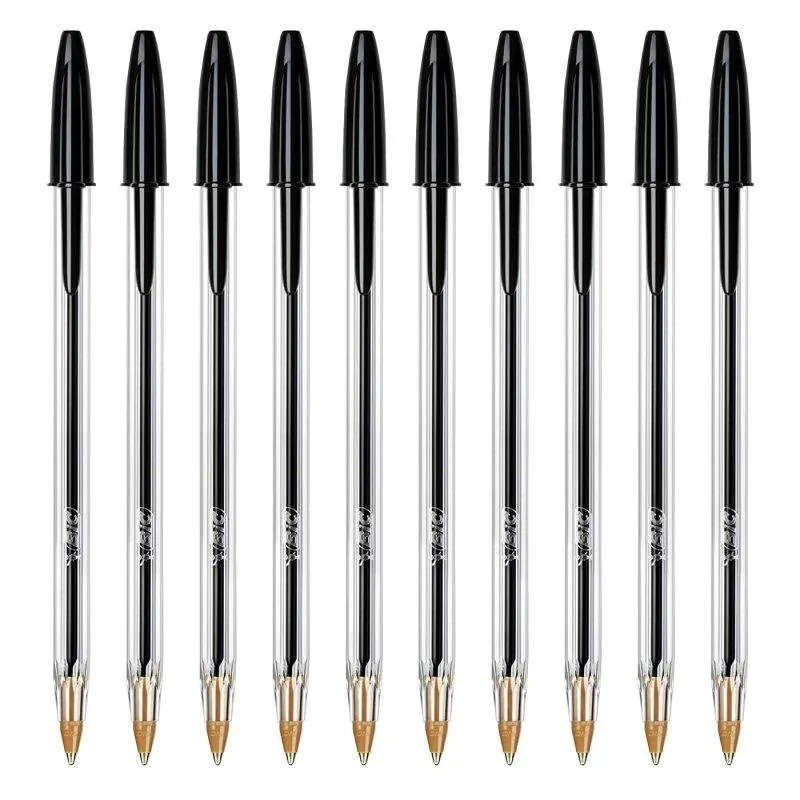 Bic - Set di 10 penne BIC Cristal Original Medium Nere - immagine 1