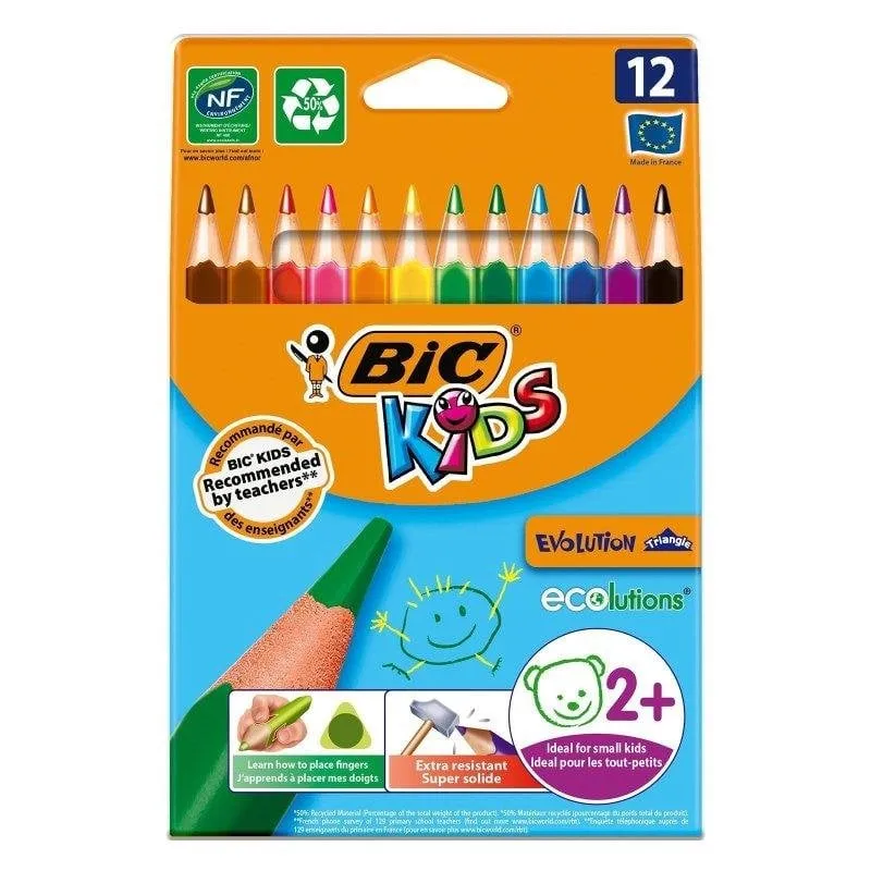 Matite a Colori Bic Evolution Triangle 12 - immagine 1