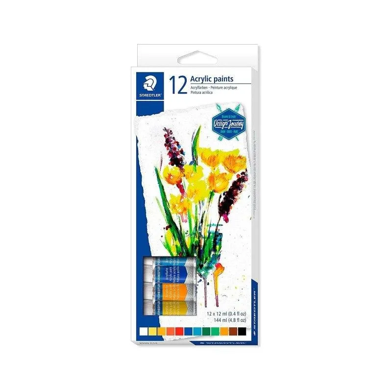 Set di Vernici Acriliche Staedtler Design Journey - 12 Tubi 12ml - immagine 1