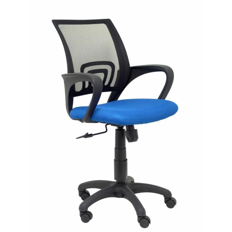 Sedia da ufficio Piqueras y Crespo 312AZ ergonomica con schienale a rete e seduta blu - immagine 1