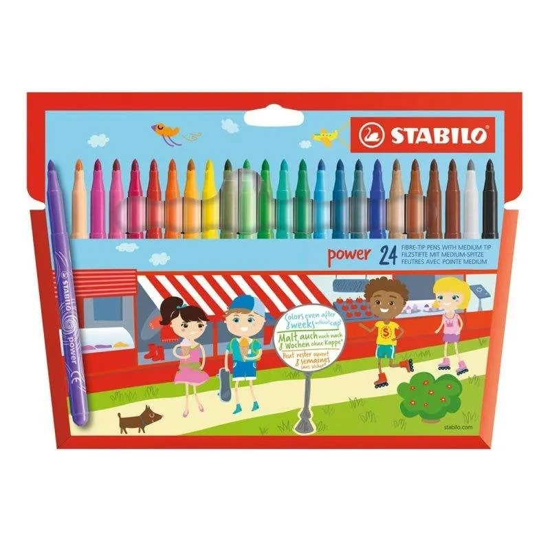 Stabilo - Set di 24 Pennarelli Scolastici Power - immagine 1