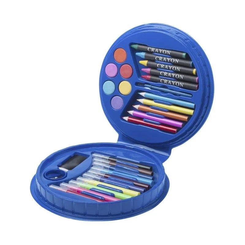 Trinen: Set di 29 pezzi per disegno e pittura, astuccio design circolare - immagine 1
