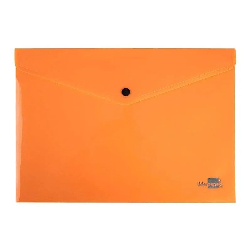 Cartella Dossier Liderpapel Broccio Polipropilene Din A4 50 Fogli Arancione Fluor - immagine 1
