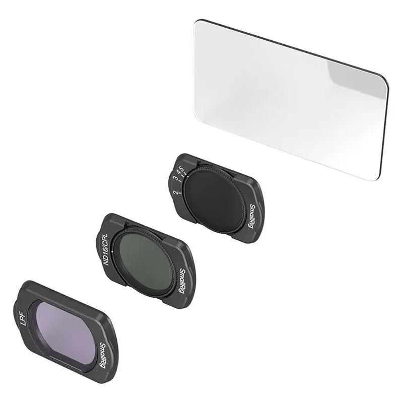 Kit Filtro SmallRig 4776 per DJI Osmo Pocket 3 VND ND16/CP LPF Vetro Temperato - immagine 1