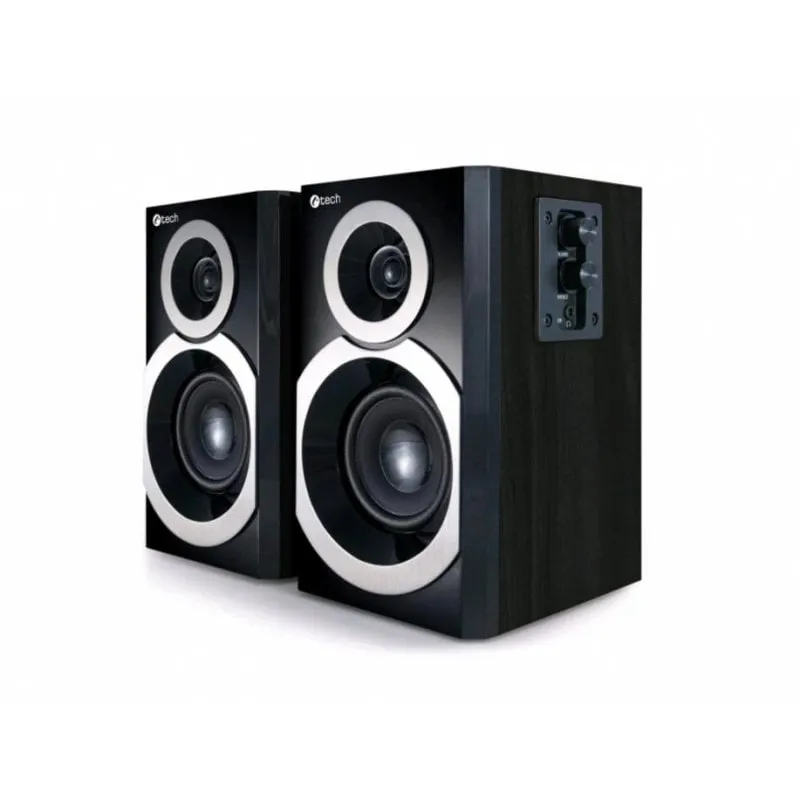 Altoparlanti Tech Air cablati 2.0 canali 20 W con legno e controllo rotativo - immagine 1
