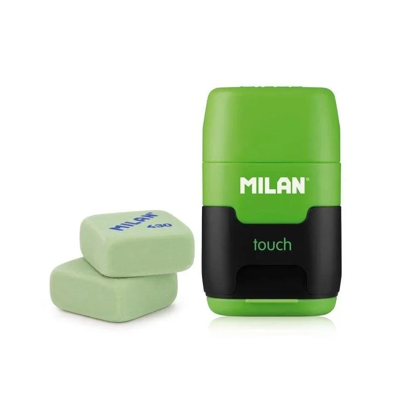 Gomma e Temperino Milan Touch Pack Afilaborras Compact Verde - immagine 1