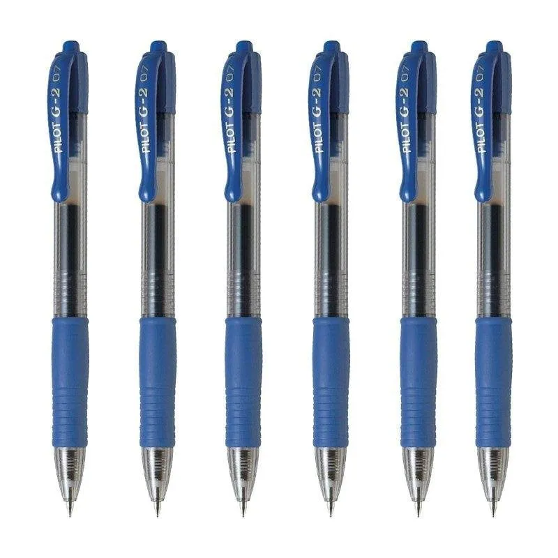 Penna Pilot G-2 0.7 mm Blu Set da 6 - immagine 1