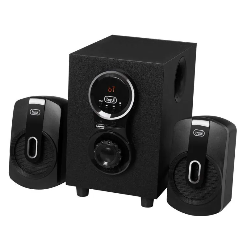 Altoparlanti Trevi 2.1 Bluetooth 30W con telecomando e controllo rotativo - immagine 1