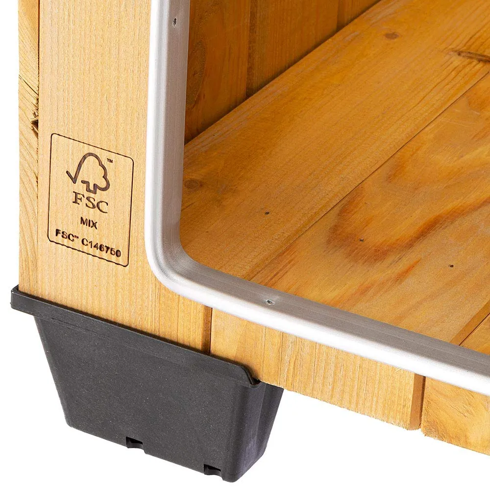 Ferplast BAITA Cuccia Cane da Esterno Legno FSC Premium Tetto Apribile M - immagine 5