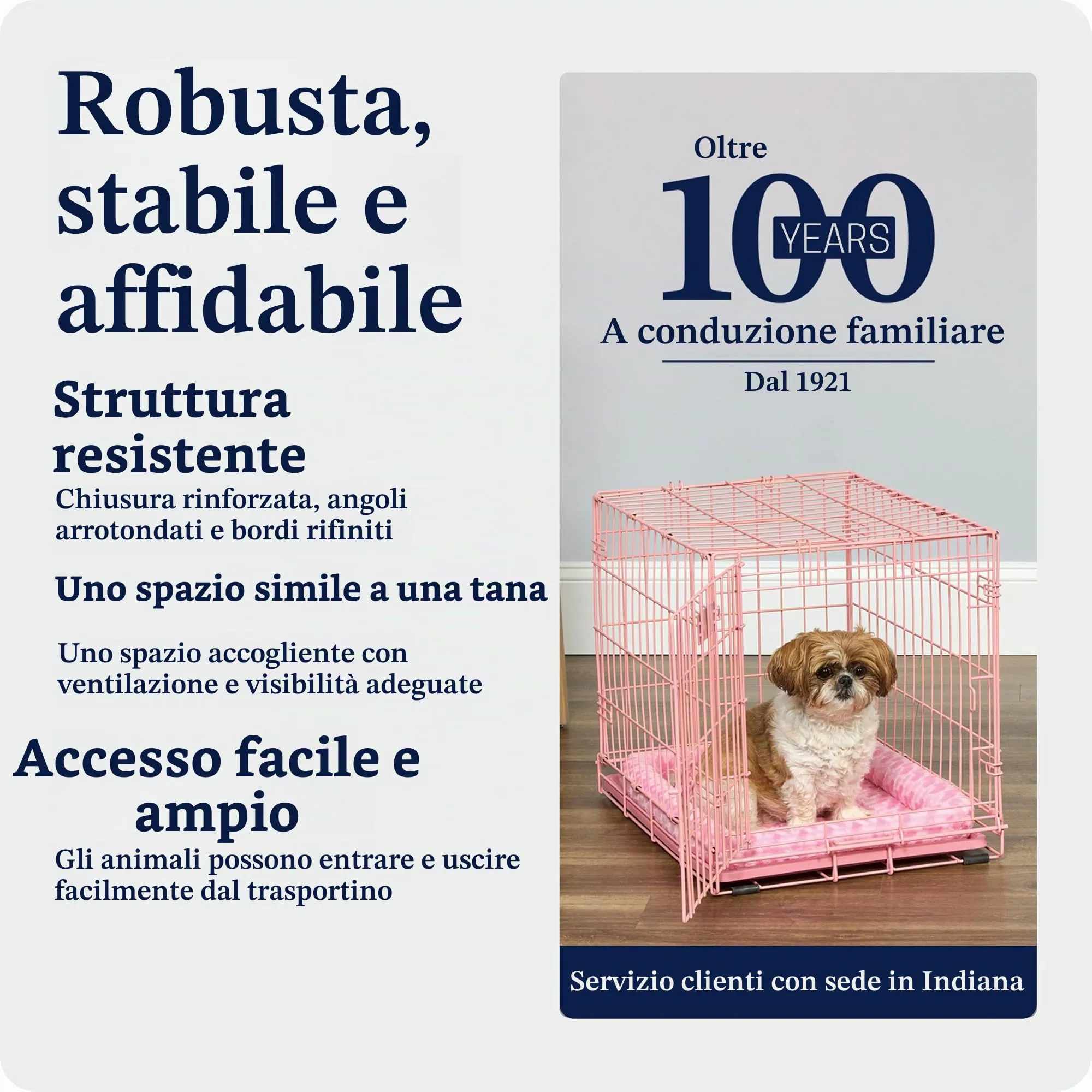 MidWest Homes for Pets Gabbia per cani a porta singola, lunga 60,96 cm, con vaschetta a tenuta stagna, piedini protettivi, pannello divisorio e caratteristiche brevettate, rosa, modello 1524PK - immagine 6