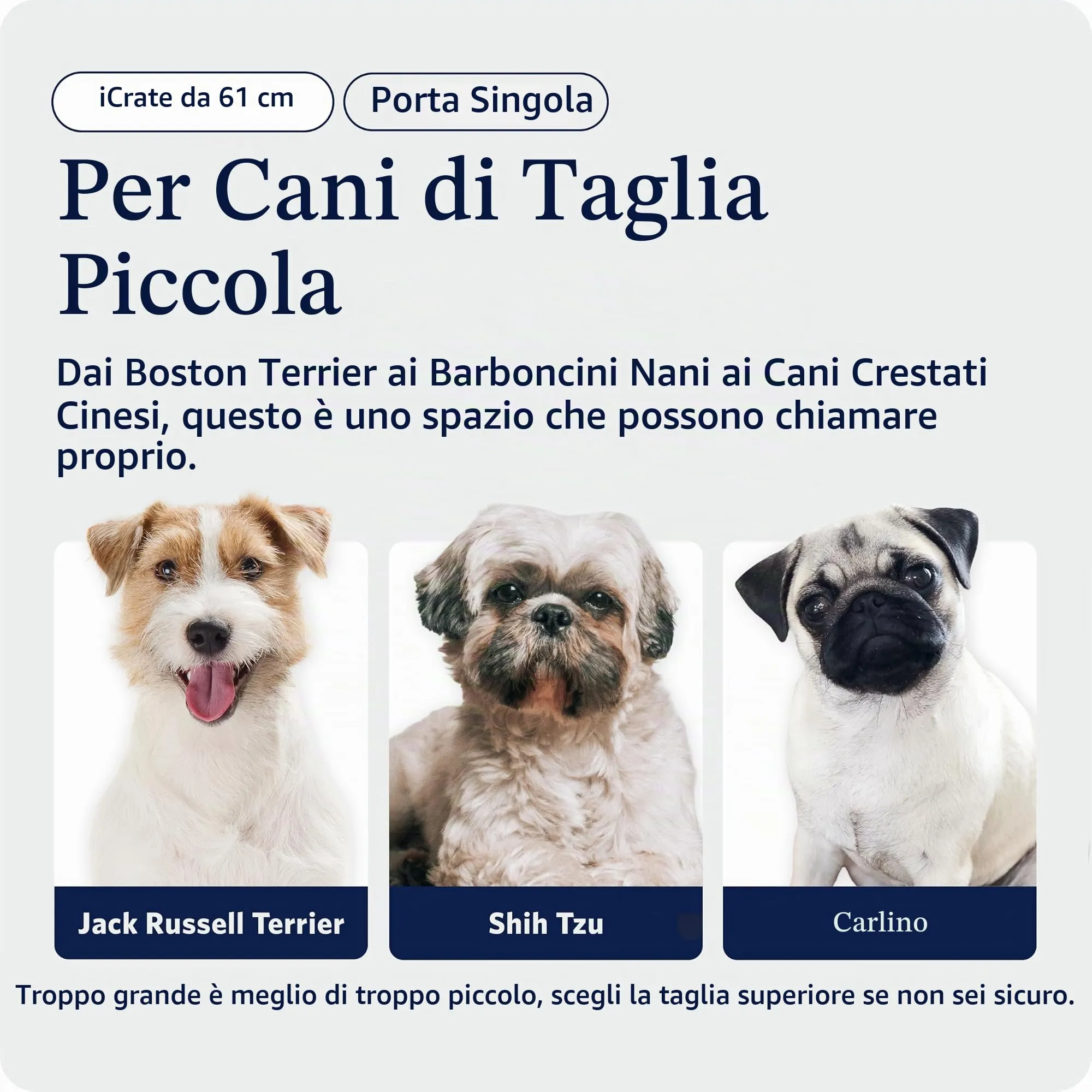 MidWest Homes for Pets 61 cm Blue Fashion iCrate - Gabbia per cani pieghevole, per una maggiore sicurezza, include una padella a prova di perdite, pannello divisorio, maniglia, piedini in gomma - immagine 2