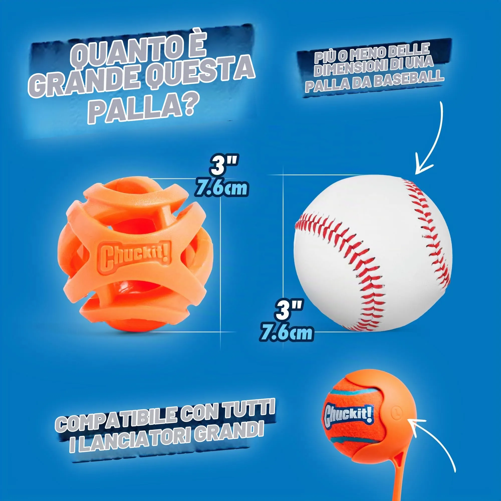 Chuckit Palla Breathe Right Fetch Ball Large, Palla da Perseguire per Il Cane, L - immagine 5
