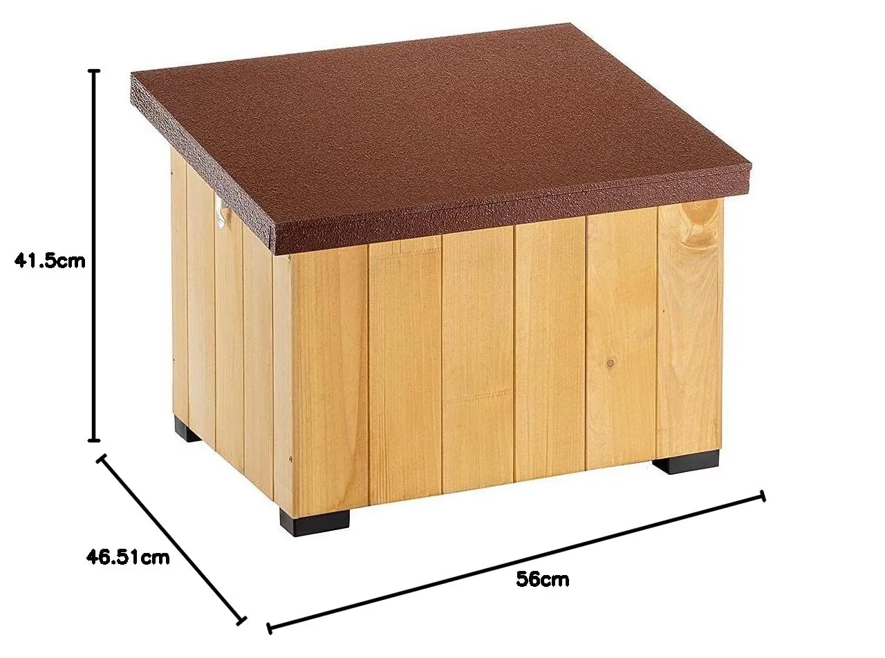 Ferplast BAITA Cuccia Cane da Esterno Legno FSC Premium Tetto Apribile S - immagine 3