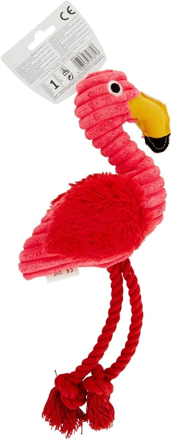 Vitakraft Safari Fenicottero, giocattolo cani, peluche, sonaglio (1 pezzo) - immagine 2