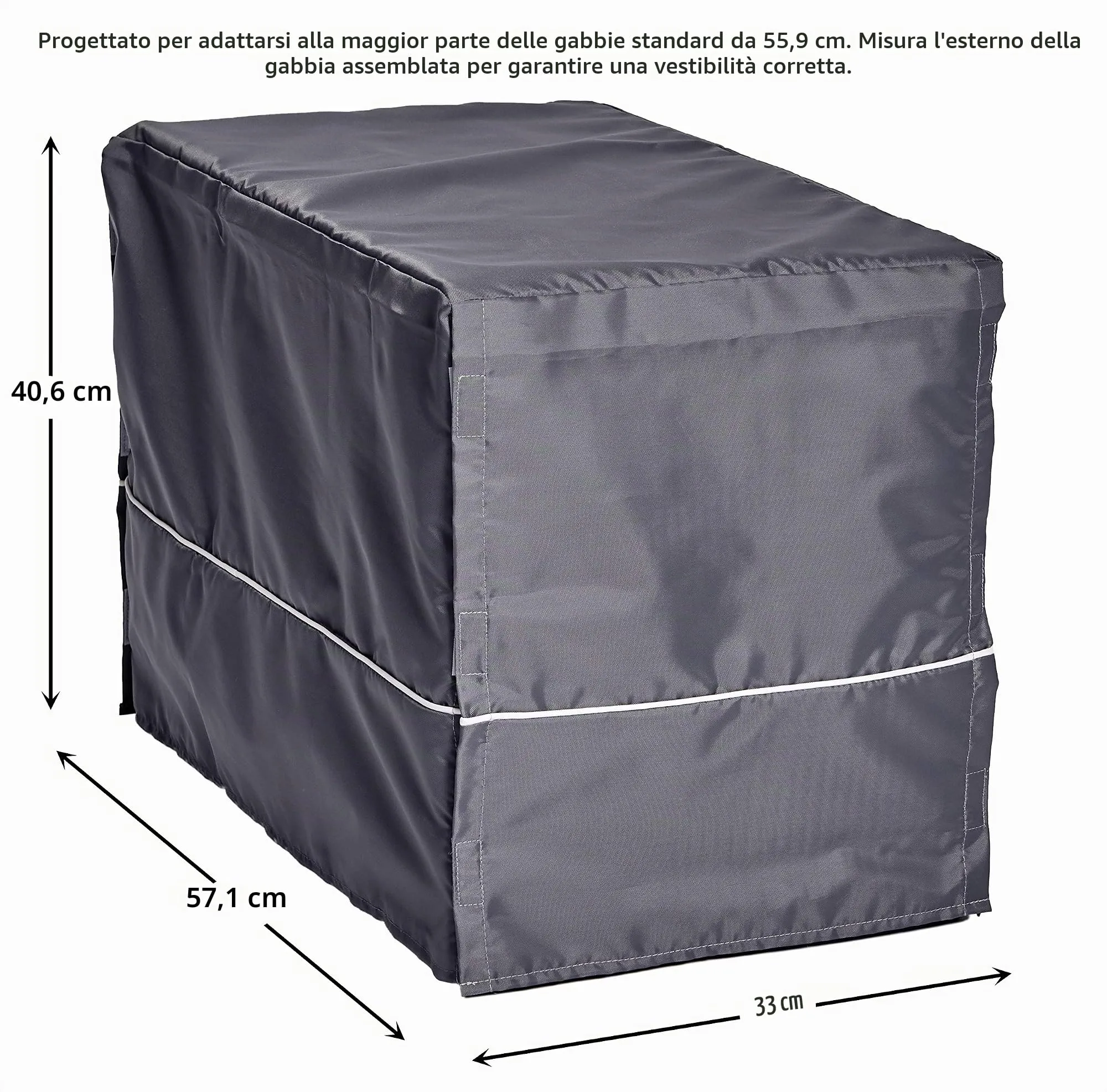 New World Copertura per gabbia per cani XS, in poliestere, adatta alla maggior parte delle gabbie da 59 cm, lavabile in lavatrice, riduce l'abbaiare e la masticazione - immagine 5
