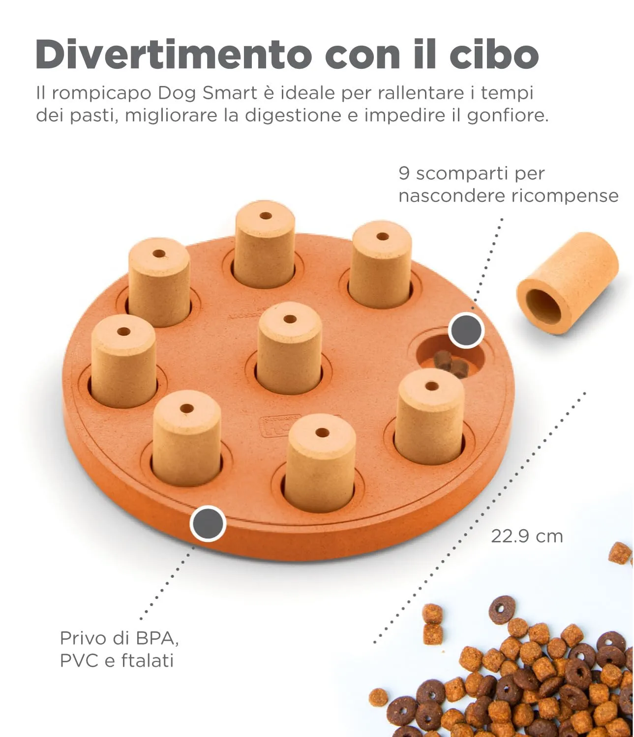 Nina Ottosson di Outward Hound Dog Smart - gioco rompicapo interattivo per cani - erogatore di ricompense - in materiale composito - arancione - immagine 5