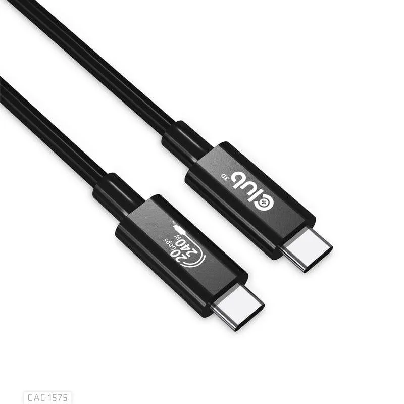 Cavo USB-C Club 3D CAC-1575 2 m USB4 Gen 2x2 20 Gbit/s Nero - immagine 1