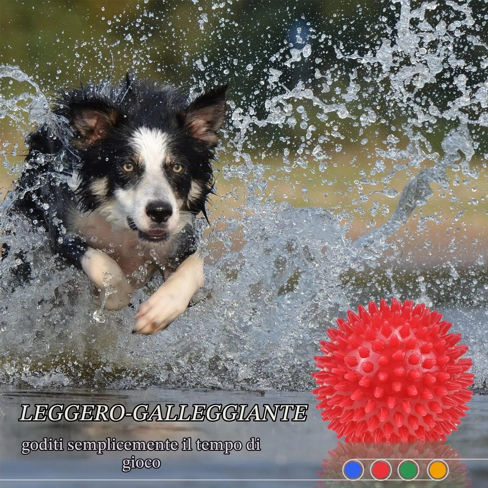 Ousiya 4 palline per cani grandi, 12 cm, gioco resistente per masticazione aggressiva - immagine 5