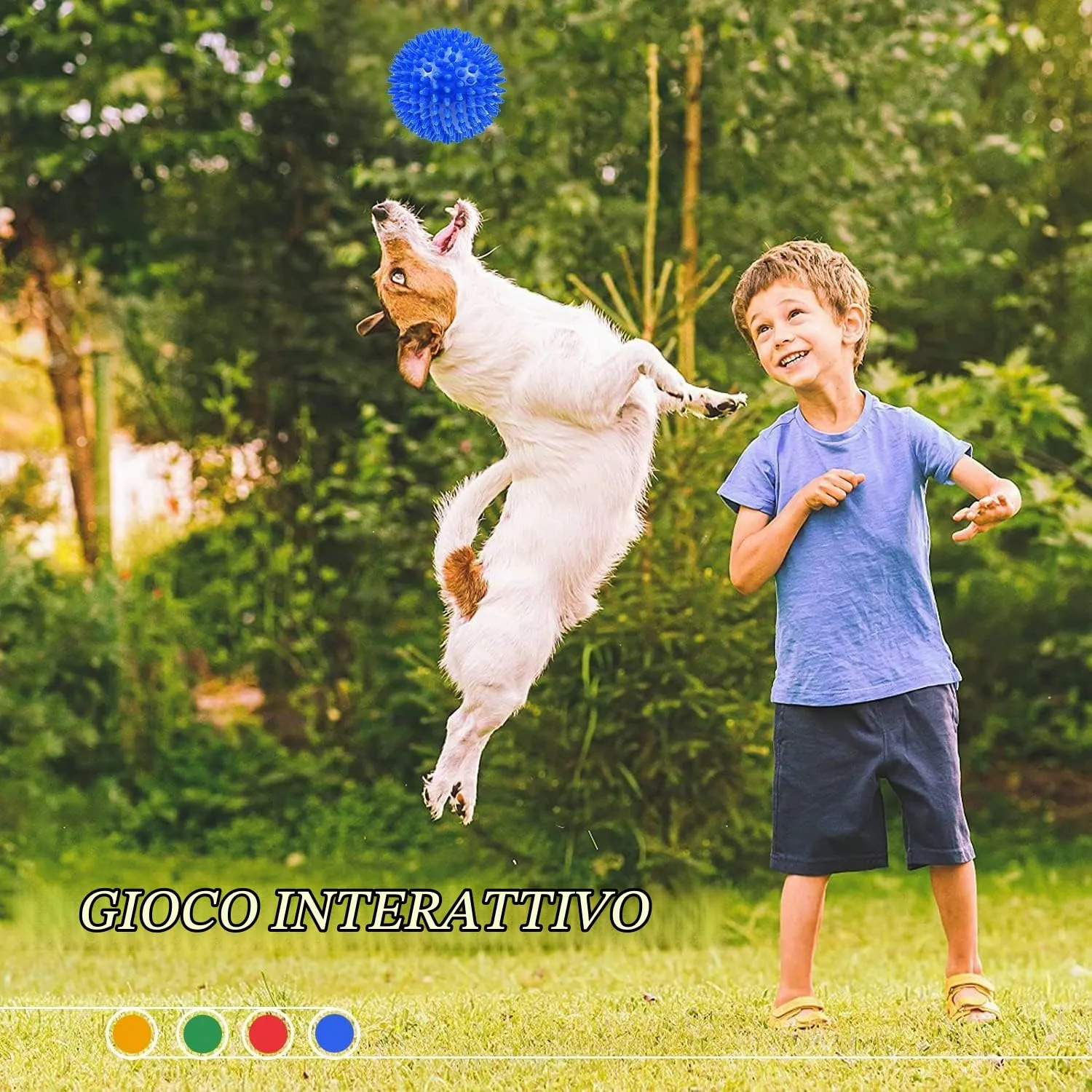 Ousiya 4 palline per cani grandi, 12 cm, gioco resistente per masticazione aggressiva - immagine 6
