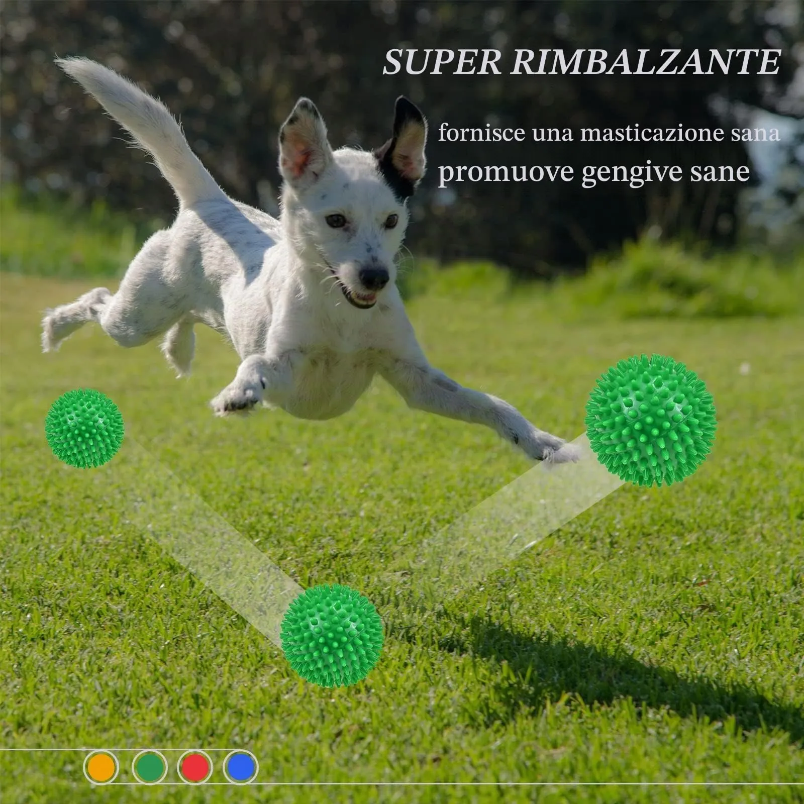 Ousiya 4 palline per cani grandi, 12 cm, gioco resistente per masticazione aggressiva - immagine 7
