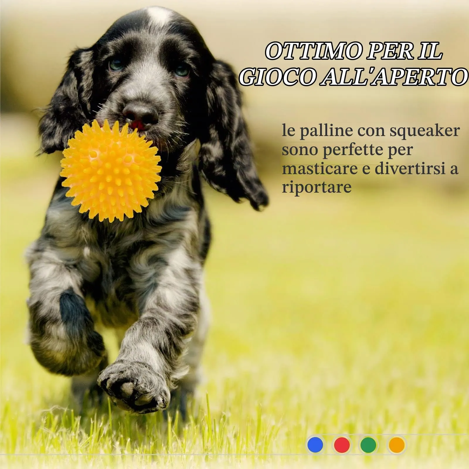 Ousiya 4 palline per cani grandi, 12 cm, gioco resistente per masticazione aggressiva - immagine 8