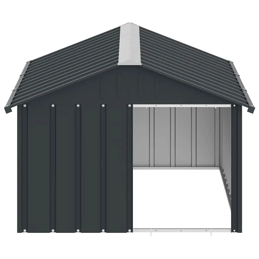 vidaXL Casetta per Cani Antracite 116,5x153x81,5 cm Acciaio Zincato - immagine 6