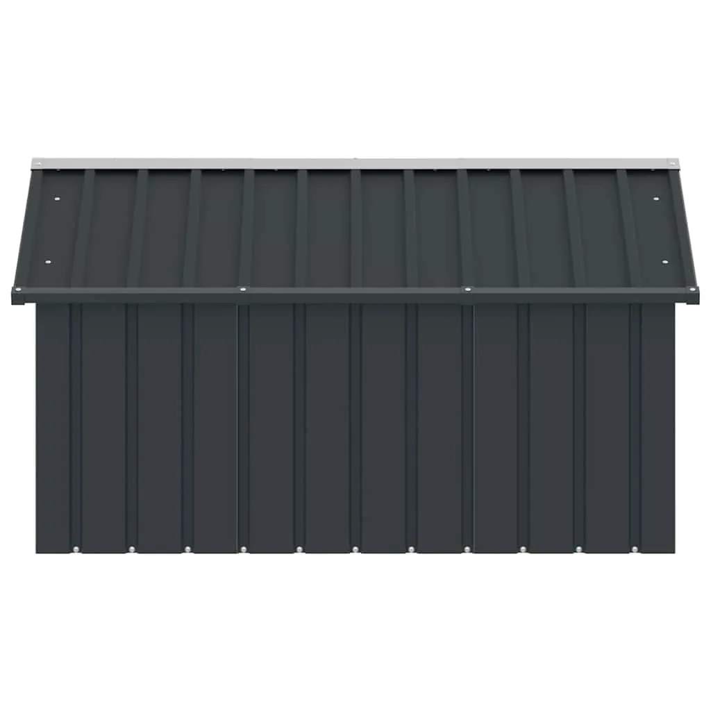 vidaXL Casetta per Cani Antracite 116,5x153x81,5 cm Acciaio Zincato - immagine 7