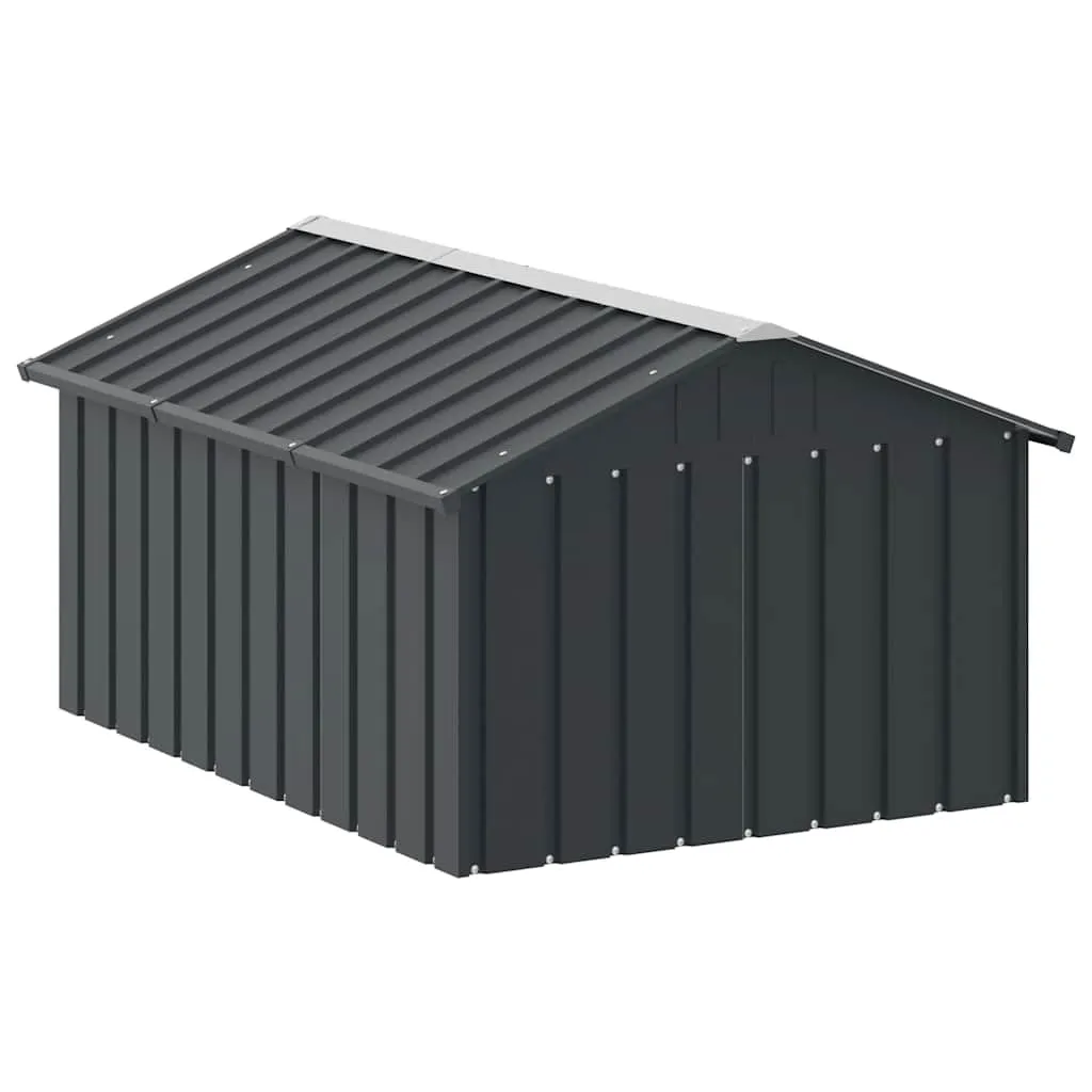 vidaXL Casetta per Cani Antracite 116,5x153x81,5 cm Acciaio Zincato - immagine 8